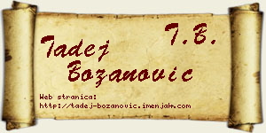 Tadej Božanović vizit kartica